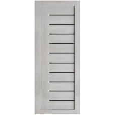 Дверь межкомнатная Леском Техно-10 Шале серый, стекло черное